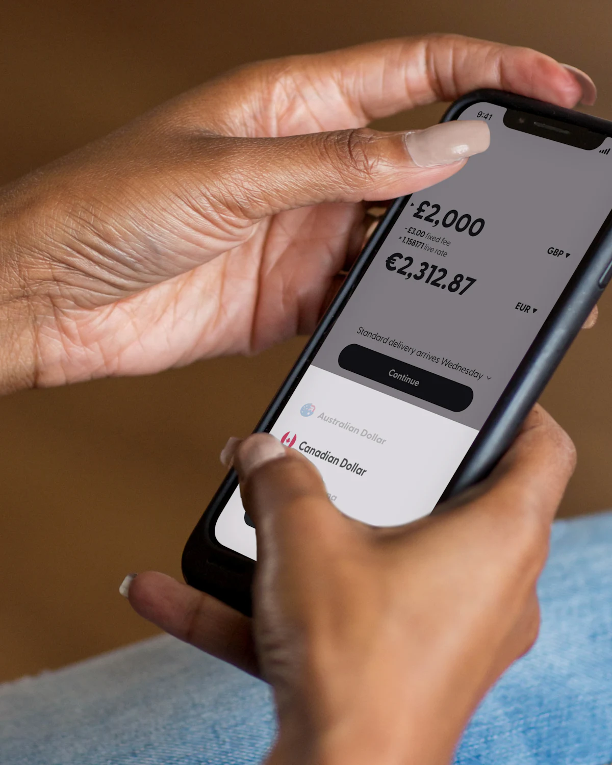 Sending money from a phone